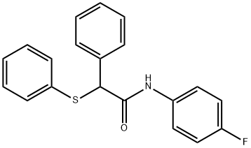 N-(4-fluorophenyl)-2-phenyl-2-phenylsulfanylacetamide Struktur