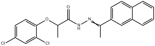 2-(2,4-dichlorophenoxy)-N-[(E)-1-naphthalen-2-ylethylideneamino]propanamide,347321-13-5,结构式