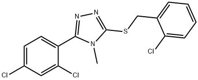 348593-38-4 3-[(2-chlorophenyl)methylsulfanyl]-5-(2,4-dichlorophenyl)-4-methyl-1,2,4-triazole