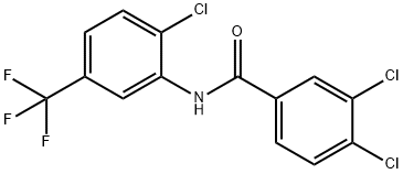 3,4-dichloro-N-[2-chloro-5-(trifluoromethyl)phenyl]benzamide Struktur