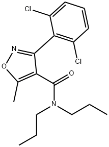 3-(2,6-dichlorophenyl)-5-methyl-N,N-dipropyl-1,2-oxazole-4-carboxamide Structure