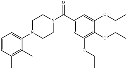 [4-(2,3-dimethylphenyl)piperazin-1-yl]-(3,4,5-triethoxyphenyl)methanone 结构式