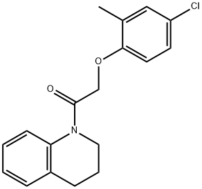 2-(4-chloro-2-methylphenoxy)-1-(3,4-dihydro-2H-quinolin-1-yl)ethanone Struktur