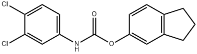 2,3-dihydro-1H-inden-5-yl N-(3,4-dichlorophenyl)carbamate 化学構造式