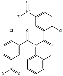 2-chloro-N-(2-chloro-5-nitrobenzoyl)-N-(2-iodophenyl)-5-nitrobenzamide Structure