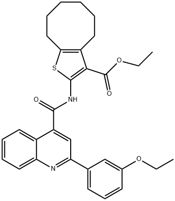 350998-57-1 ethyl 2-[[2-(3-ethoxyphenyl)quinoline-4-carbonyl]amino]-4,5,6,7,8,9-hexahydrocycloocta[b]thiophene-3-carboxylate