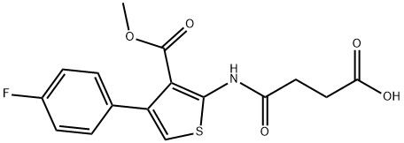 4-[[4-(4-fluorophenyl)-3-methoxycarbonylthiophen-2-yl]amino]-4-oxobutanoic acid Structure