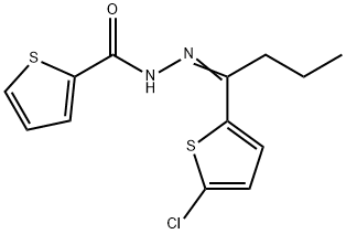 N-[(E)-1-(5-chlorothiophen-2-yl)butylideneamino]thiophene-2-carboxamide,351001-05-3,结构式