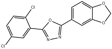 2-(1,3-benzodioxol-5-yl)-5-(2,5-dichlorophenyl)-1,3,4-oxadiazole Structure