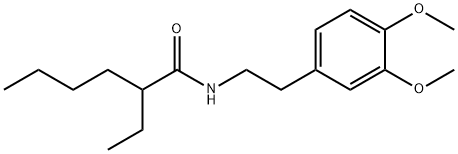 N-[2-(3,4-dimethoxyphenyl)ethyl]-2-ethylhexanamide 化学構造式
