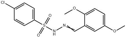 4-chloro-N-[(E)-(2,5-dimethoxyphenyl)methylideneamino]benzenesulfonamide 化学構造式