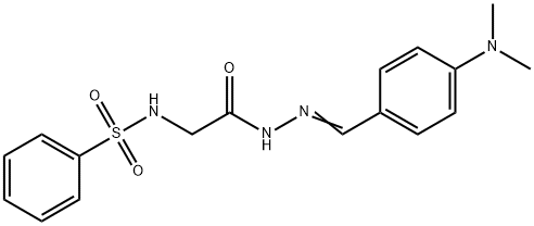 2-(benzenesulfonamido)-N-[(E)-[4-(dimethylamino)phenyl]methylideneamino]acetamide Struktur