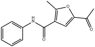 5-acetyl-2-methyl-N-phenylfuran-3-carboxamide 化学構造式