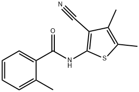 N-(3-cyano-4,5-dimethylthiophen-2-yl)-2-methylbenzamide 结构式