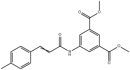 dimethyl 5-[[(E)-3-(4-methylphenyl)prop-2-enoyl]amino]benzene-1,3-dicarboxylate 化学構造式
