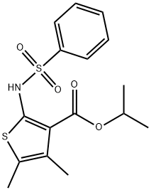 propan-2-yl 2-(benzenesulfonamido)-4,5-dimethylthiophene-3-carboxylate Struktur