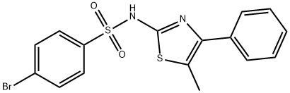 4-bromo-N-(5-methyl-4-phenyl-1,3-thiazol-2-yl)benzenesulfonamide Struktur