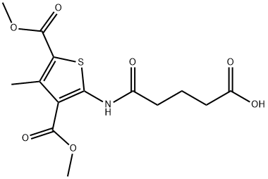 5-[[3,5-bis(methoxycarbonyl)-4-methylthiophen-2-yl]amino]-5-oxopentanoic acid 化学構造式