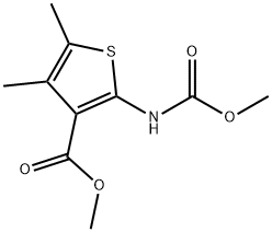 methyl 2-(methoxycarbonylamino)-4,5-dimethylthiophene-3-carboxylate Struktur