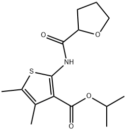 propan-2-yl 4,5-dimethyl-2-(oxolane-2-carbonylamino)thiophene-3-carboxylate 结构式