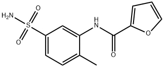 N-(2-methyl-5-sulfamoylphenyl)furan-2-carboxamide 化学構造式