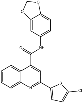 N-(1,3-benzodioxol-5-yl)-2-(5-chlorothiophen-2-yl)quinoline-4-carboxamide Struktur