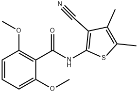 N-(3-cyano-4,5-dimethylthiophen-2-yl)-2,6-dimethoxybenzamide Struktur