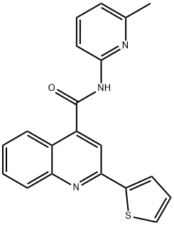 N-(6-methylpyridin-2-yl)-2-thiophen-2-ylquinoline-4-carboxamide Structure