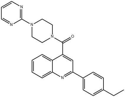 [2-(4-ethylphenyl)quinolin-4-yl]-(4-pyrimidin-2-ylpiperazin-1-yl)methanone Structure