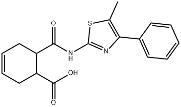 6-[(5-methyl-4-phenyl-1,3-thiazol-2-yl)carbamoyl]cyclohex-3-ene-1-carboxylic acid Structure