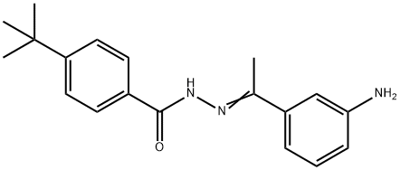 N-[(E)-1-(3-aminophenyl)ethylideneamino]-4-tert-butylbenzamide Structure