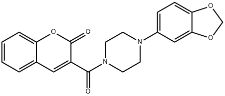 3-[4-(1,3-benzodioxol-5-yl)piperazine-1-carbonyl]chromen-2-one Structure