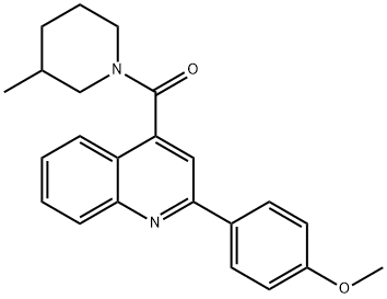 [2-(4-methoxyphenyl)quinolin-4-yl]-(3-methylpiperidin-1-yl)methanone Structure