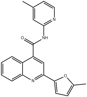 2-(5-methylfuran-2-yl)-N-(4-methylpyridin-2-yl)quinoline-4-carboxamide 化学構造式