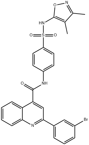 2-(3-bromophenyl)-N-[4-[(3,4-dimethyl-1,2-oxazol-5-yl)sulfamoyl]phenyl]quinoline-4-carboxamide Structure