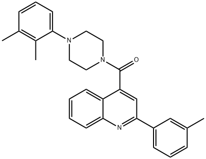 [4-(2,3-dimethylphenyl)piperazin-1-yl]-[2-(3-methylphenyl)quinolin-4-yl]methanone Structure