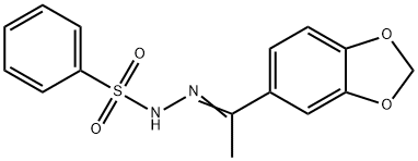 N-[(E)-1-(1,3-benzodioxol-5-yl)ethylideneamino]benzenesulfonamide Struktur