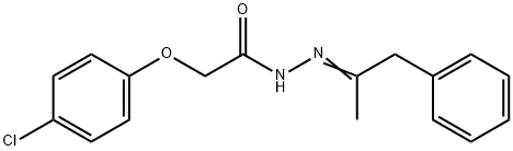 2-(4-chlorophenoxy)-N-[(E)-1-phenylpropan-2-ylideneamino]acetamide Structure