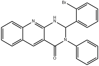 2-(2-bromophenyl)-3-phenyl-1,2-dihydropyrimido[4,5-b]quinolin-4-one,356077-99-1,结构式