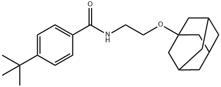 N-[2-(1-adamantyloxy)ethyl]-4-tert-butylbenzamide 化学構造式