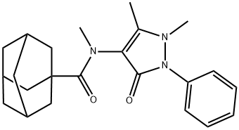 N-(1,5-dimethyl-3-oxo-2-phenylpyrazol-4-yl)-N-methyladamantane-1-carboxamide Structure