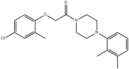 2-(4-chloro-2-methylphenoxy)-1-[4-(2,3-dimethylphenyl)piperazin-1-yl]ethanone 结构式