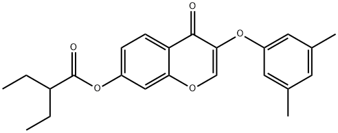 [3-(3,5-dimethylphenoxy)-4-oxochromen-7-yl] 2-ethylbutanoate|