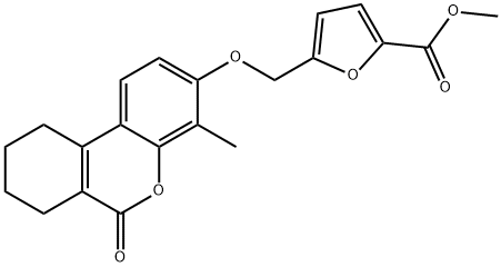 methyl 5-[(4-methyl-6-oxo-7,8,9,10-tetrahydrobenzo[c]chromen-3-yl)oxymethyl]furan-2-carboxylate Structure