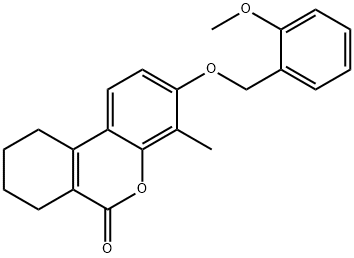 3-[(2-methoxyphenyl)methoxy]-4-methyl-7,8,9,10-tetrahydrobenzo[c]chromen-6-one,374768-67-9,结构式