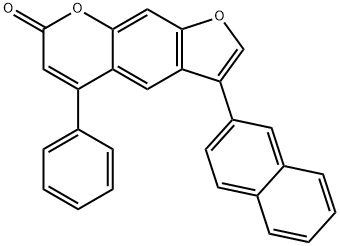 3-naphthalen-2-yl-5-phenylfuro[3,2-g]chromen-7-one Structure