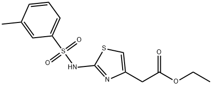 ethyl 2-[2-[(3-methylphenyl)sulfonylamino]-1,3-thiazol-4-yl]acetate Structure