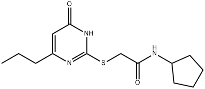 N-cyclopentyl-2-[(4-oxo-6-propyl-1H-pyrimidin-2-yl)sulfanyl]acetamide Structure