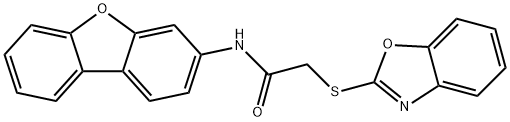 383168-42-1 2-(1,3-benzoxazol-2-ylsulfanyl)-N-dibenzofuran-3-ylacetamide