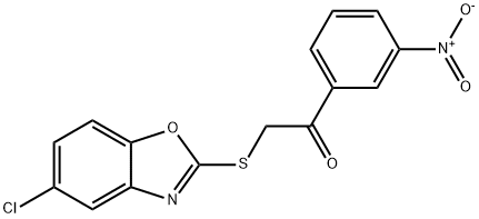 2-[(5-chloro-1,3-benzoxazol-2-yl)sulfanyl]-1-(3-nitrophenyl)ethanone Structure